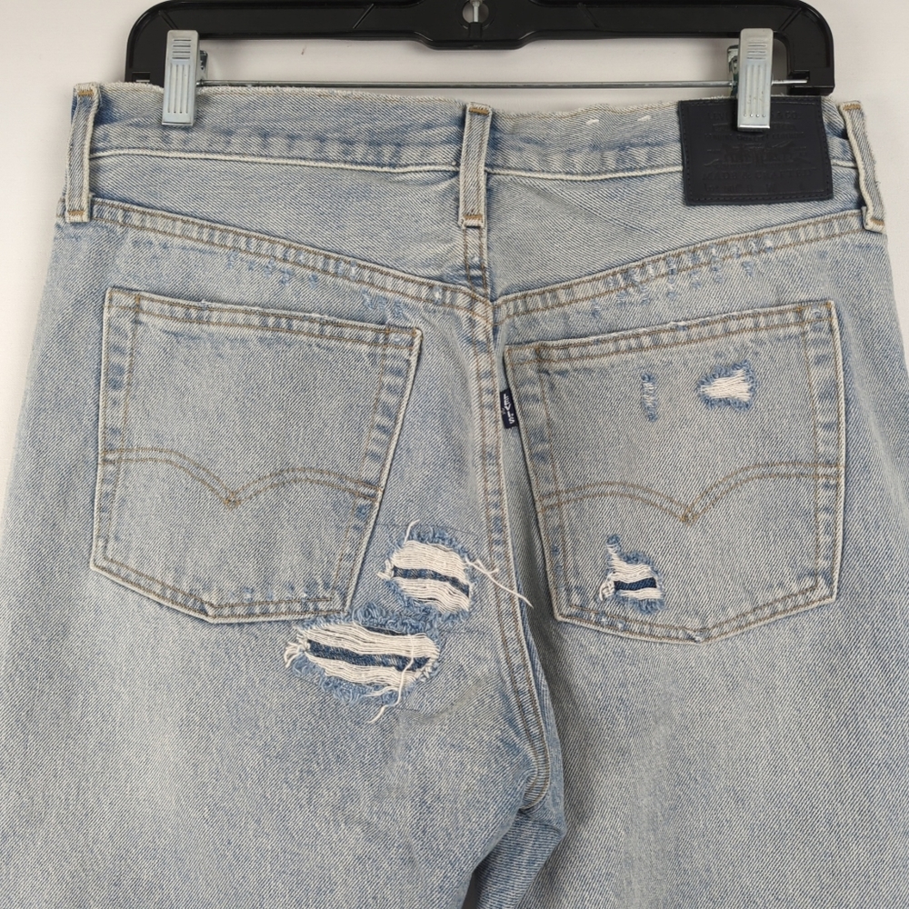 Levis 501 S Skinny Made and Crafted Patchwork Selvedge Jeans Big E - 34 - Picture 13 of 16